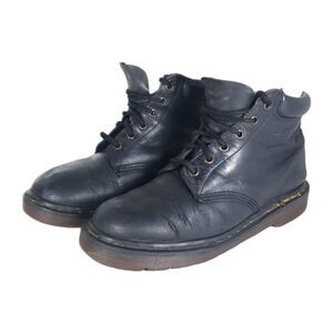 Dr. Martens Men's VTG Rare US M8/L9 Black Leather Lace-Up Ankle Combat Boots